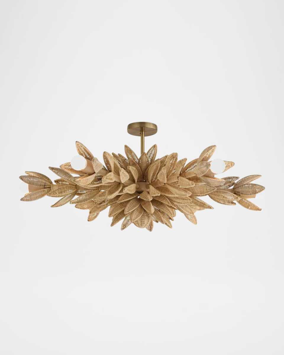 Kasai 37" 6-Light Convertible Semi-Flush Mount